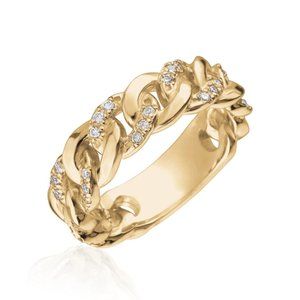 14KT DIAMOND LINK RING
